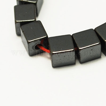 Немагнитные синтетический гематит бисер пряди G-S079-4mm-1