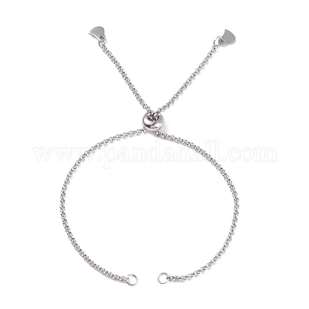 Изготовление браслета-слайдера из нержавеющей стали 304 Rolo Chain X-AJEW-JB01117-02-1