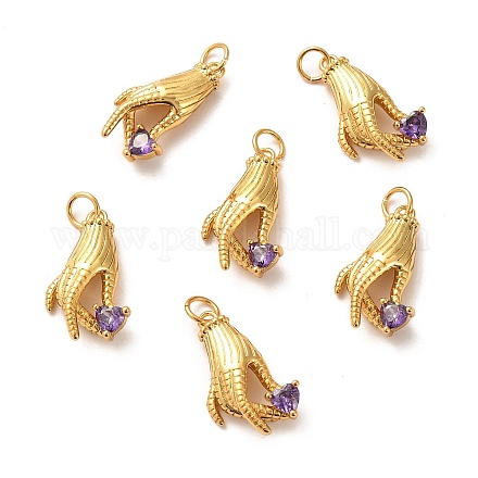 Подвески из латуни с микропаве X-ZIRC-P086-20G-1