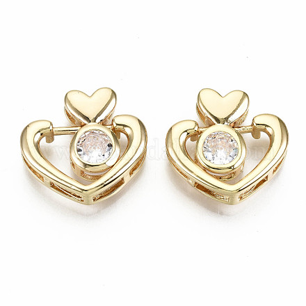 Латунный микро pave прозрачный кубик циркония подвески KK-S356-213G-NF-1