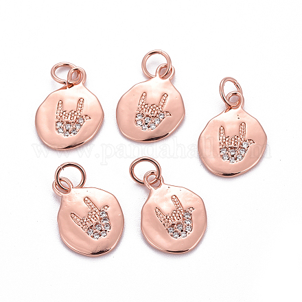 Латунные микропейв с кубическим цирконием asl charms X-KK-G360-11RG-1