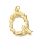 Rack Plating Brass Pendants, Long-Lasting Plated, Cadmium Free & Lead Free, Real 18K Gold Plated, with Jump Ring, Letter Q, 37.5x29.5x6mm, Hole: 5mm