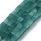 Natural Dyed White Jade Beads Strands, Cube, Teal, 6.5x6.5x6.5mm, Hole: 1.2mm, about 60pcs/strand, 15.16''(38.5cm)