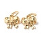 Rack Plating Brass Charms, Cadmium Free & Lead Free, Long-Lasting Plated, with Jump Ring, Bowknot Charm, Real 14K Gold Plated, 10x10x3mm, Hole: 4mm