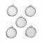 Tibetan Style Alloy Pendant Cabochon Settings, Cadmium Free & Lead Free, Flat Round, Antique Silver, Tray: 25mm, 37x32x2mm, Hole: 4mm, about 165pcs/kg