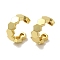 Rack Plating Brass Clip-on Earrings, Long-Lasting Plated, Lead Free & Cadmium Free, Real 18K Gold Plated, 14x4.5mm