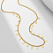 Brass Pendant Twisted Chain Necklaces for Women, Golden, Rhombus, 15.75 inch(40cm)