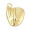 Brass Pendants, Bench with Heart Charms, with Jump Ring, Cadmium Free & Lead Free, Rack Plating, Long-Lasting Plated, Real 18K Gold Plated, 19x16x3mm, Hole: 3.2mm