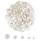 400Pcs 5 Style Brass Beads, Cadmium Free & Lead Free, Long-Lasting Plated, Rondelle, Silver, 1.5~4x1~2.5mm, Hole: 0.8~3mm