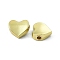 Rack Plating Alloy Beads, Heart, Light Gold, 10x10.5x4mm, Hole: 1.8mm