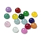 Dyed Natural White Jade Cabochons, Half Round, Mixed Color, 5x2.5mm