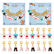 Alloy Enamel Locking Stitch Markers, with Zinc Alloy Lobster Claw Clasps Stitch Marker, T-shirt & Pant, Mixed Color, 3.2~3.4cm, 6 style, 2pcs/style, 12pcs/set