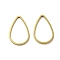 Brass Linking Rings, Cadmium Free & Nickel Free & Lead Free, Golden, Teardrop, 21.5x14x1mm, Inner Diameter: 19.5x12mm