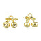 Rack Plating Alloy Pendants, with Crystal Rhinestone, Cadmium Free & Nickel Free & Lead Free, Cherry, Light Gold, 11x11.5x5.5mm, Hole: 1.2mm