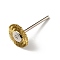 Multifunctional Flat Round Head Copper Polishing Bits, Mandrel Mounted Grinding Buffing Accessories, with Iron Axis, for Metal, Jade, Glass, Jewelry, Platinum & Golden, 4x0.2cm