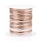 10M 304 Stainless Steel Wire, with Spool, Round, Rose Gold, 26 Gauge, 0.4mm, about 32.81 feet(10m)/roll