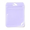 Rectangle Plastic Zip Lock Gift Bags, with Transparence Windows Resealable Bags, Lilac, 10x7.5x0.15cm, Unilateral Thickness: 2.5 Mil(0.065mm)