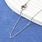 Tarnish Resistant 304 Stainless Steel Cable Chain Necklaces, with Lobster Claw Clasps, Stainless Steel Color, 19.6 inch(50cm), 1mm