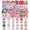 1370Pcs 24 Styles Butterfly & Candy & Fruit & Heart &Cake & Star Handmade Polymer Clay Beads, with Transparent & Opaque Acrylic Beads, Mixed Color, 1370pcs/box