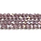 Opaque Solid Color Electroplate Glass Beads Strands, AB Color Plated, Faceted, Bicone, Medium Purple, 4x4mm, Hole: 0.8mm, about 80~85pcs/strand, 30~32cm