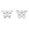 Non-Tarnish 201 Stainless Steel Pendants, Butterfly, Stainless Steel Color, 19x25x2mm, Hole: 2.5mm