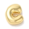 Brass Pendants, Long-Lasting Plated, Real 18K Gold Plated, Letter C, 10x8x3.5mm, Hole: 1.2mm
