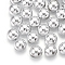 ABS Plastic Cabochons, Half Round, Platinum Color Plated, 2x1mm, about 10000pcs/bag