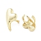 Rack Plating Brass Cuff Ring Finding, Cadmium Free & Lead Free, Long-Lasting Plated, Heart, Real 18K Gold Plated, 18.5x15.5x12mm, Hole: 1mm