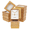NBEADS 12 Pcs Cardboard Jewelry Box with Clear Window, Paper Jewelry Gift Packaging Box with Heart Printed for Valentine's Day Wedding Party Earring Jewelry Gift Packing, FireBrick 3.54×2.76×1.14 Inch