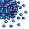 Preciosa® Crystal Hotfix Flatback Stones, Czech Crystal, Round(438 11 612 Chaton Rose VIVA 12 ®), 00030 296 Bermuda Blue, SS8(2.3~2.5mm)