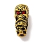 Rack Plating Tibetan Style Alloy 3 Hole Guru Beads, T-Drilled Beads, with Rhinestone, Skull, Antique Golden, 21x9x10mm, Hole: 2mm  and 2.5mm