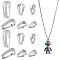 PH PandaHall 12pcs 925 Sterling Silver Pinch Bails, 3 Sizes Snap on Bails Snap Bail Hook Pinch Clip Necklace Connectors Dangle Pendant Clasps Charm Holder for Necklace Choker Jewelry DIY Craft Making