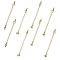 8Pcs 4 Style Brass Micro Pave Cubic Zirconia Chain Extender, with Stainless Steel Lobster Claw Clasps and Mixed Shape Charm, Long-Lasting Plated, Golden, 77x3mm, Hole: 3mm, 2Pcs/style