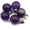 Natural Amethyst Round Charms with Platinum Plated Metal Snap on Bails, 14mm