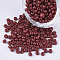 (Repacking Service Available) Baking Paint Glass Seed Beads, Dark Red, 8/0, 3mm, Hole: 1mm, 12g/bag