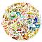 Rabbit Paper Sticker, Self-adhesion, for Suitcase, Skateboard, Refrigerator, Helmet, Mobile Phone Shell, Mixed Color, 36~47x29~49x0.2mm, 50pcs/set