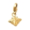 Bees 304 Stainless Steel Pendant Decorations, Ion Plating(IP), with Lobster Claw Clasp, Real 14K Gold Plated, 20mm