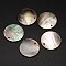 Black Lip Shell Flat Round Pendants, 25x1~2mm, Hole: 1.5mm