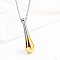 Stainless Steel Bottle Pendant Necklace, Urn Ashes Necklaces, Golden, no zise