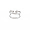 Non-Tarnish 304 Stainless Steel Double Line Open Cuff Ring for Women, Stainless Steel Color, US Size 8(18.1mm)