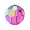 Preciosa® Crystal Beads, Czech Crystal, 451 19 602 Round, 70350 200 Fuchsia AB, 4mm, Hole: 1mm