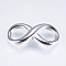 Tarnish Resistant 304 Stainless Steel Links connectors, Infinity, Stainless Steel Color, 14.5x29x5mm, Hole: 9x9.5mm