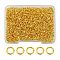 Brass Open Jump Rings, Round Ring, Golden, 4x0.7mm, 21 Gauge, Inner Diameter: 2.6mm, about 500pcs/box