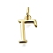 Brass Pendants, With Jump Ring, Long-Lasting Plated, Lead Free & Cadmium Free, Rack Plating, Real 18K Gold Plated, Symbol, 12x8x2mm, Hole: 3mm