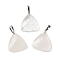 Natural Quartz Crystal Pendants, with Brass Findings, Faceted, Triangle Charms, 23.5x21x6mm, Hole: 7x4mm
