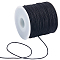 1 Roll Nylon Thread, Chinese Knot Cord, DIY Material for Jewelry Making, Black, 1mm, 100 yards/roll