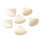 Brass Charms, Fan, Real 24K Gold Plated, 19x20.5x1mm, Hole: 1.5mm
