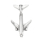 304 Stainless Steel Pendants, Plane Charm, Antique Silver, 34x20.5x7mm, Hole: 3.5x5mm