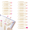 15Pcs 15 Styles Iron Oval Paper Clips, with Glass & Acrylic Beads, Mixed Color, 58mm, 1pc/style
