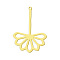 201 Stainless Steel Pendants, Laser Cut, PVD Vacuum Plating, Flower, Golden, 40x28.5x1mm, Hole: 1.6mm